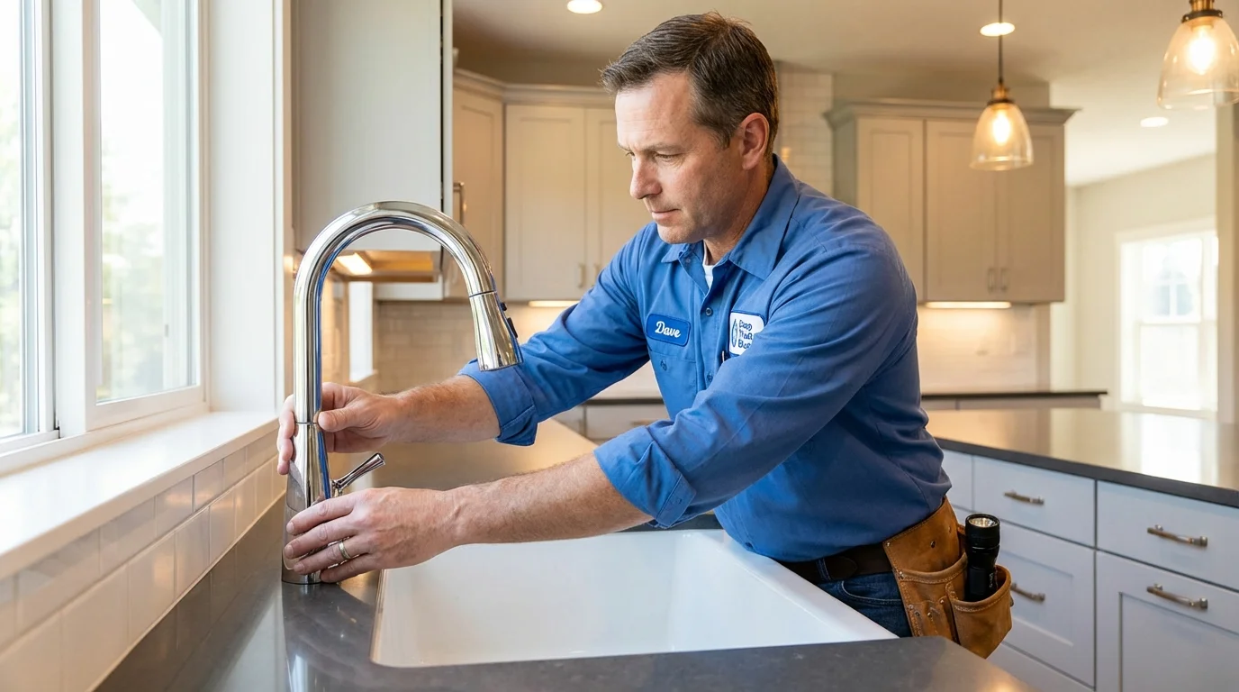 Kitchen faucet installation by Johns Plumbing LLC in Tekamah