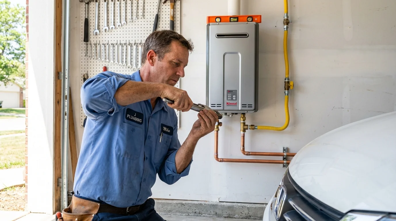 Tankless water heater installation by a Johns Plumbing LLC plumber in Tekamah